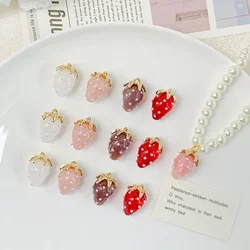 Resin Acrylic Pearl Eardrop Pendant Diy Material Pendant Necklace Earring Charms Jewelry Making Components 4pcs