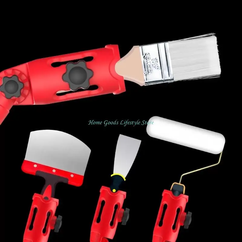E74E Rotating Head Plastic Paint Brush Holder Painting Tool Adapter Enduring