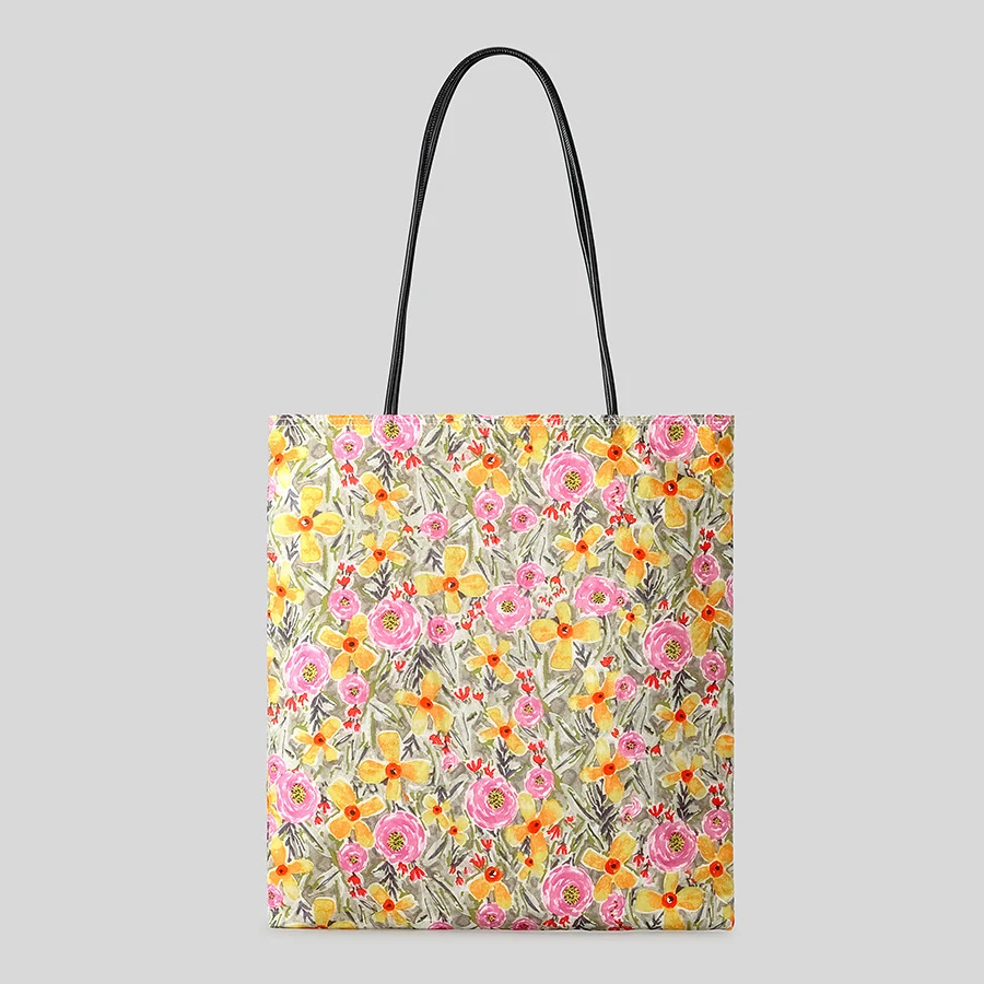 

Rural Style Artistic Floral Women Shoulder Bags Flower Canvas Handbags Large Capacity Tote Bag Quality Big Shopper Purses