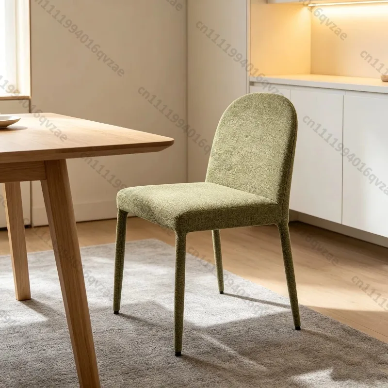 Modern Dining Chair, Steel Frame, Metal Legs, Exquisite and Durable Fabric Dining Chair
