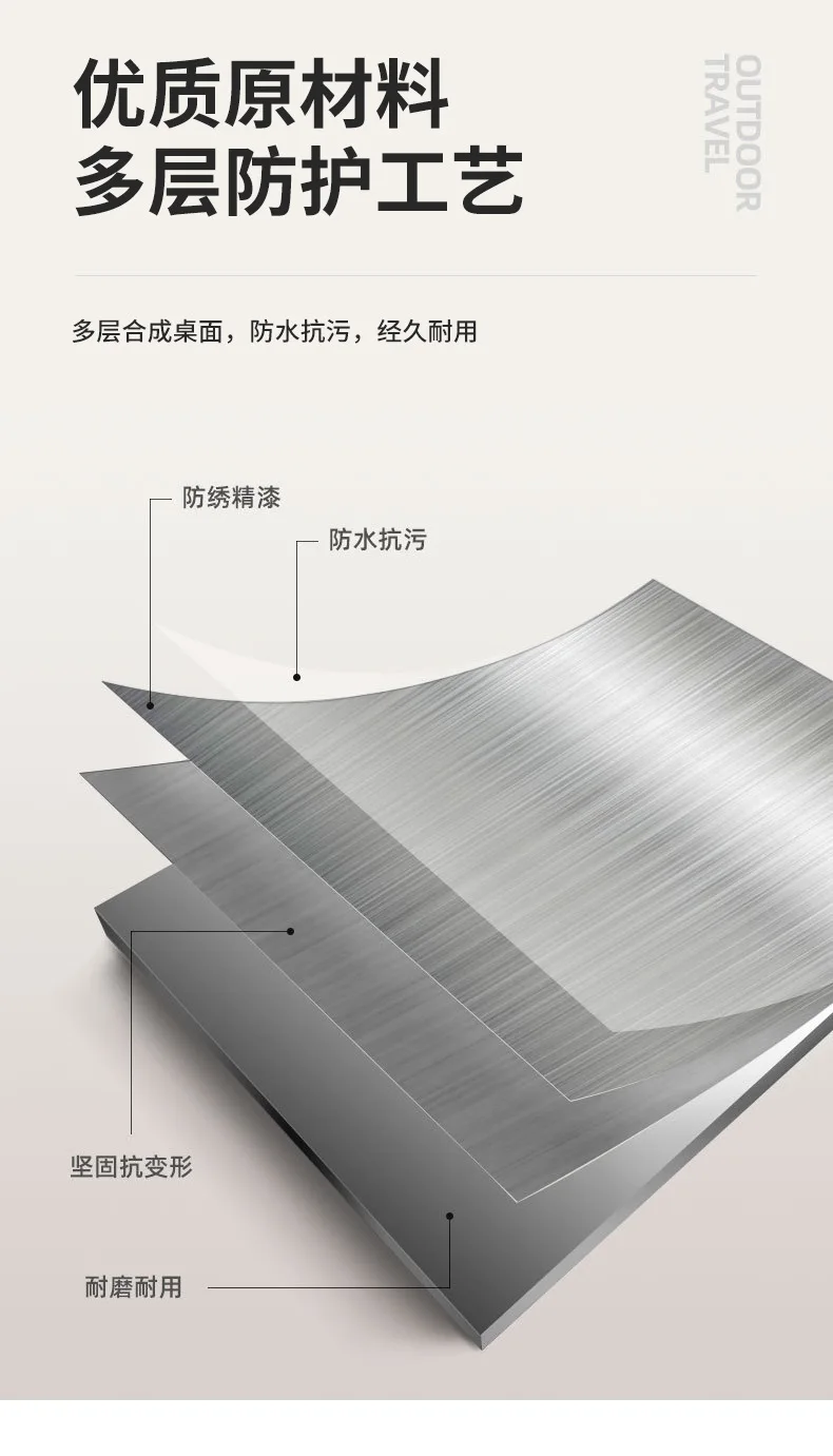 Outdoor Camping Adjustable Aluminum Alloy Folding Table Detachable Panel Barbecue Table IGT Table Mobile Kitchen Picnic Table