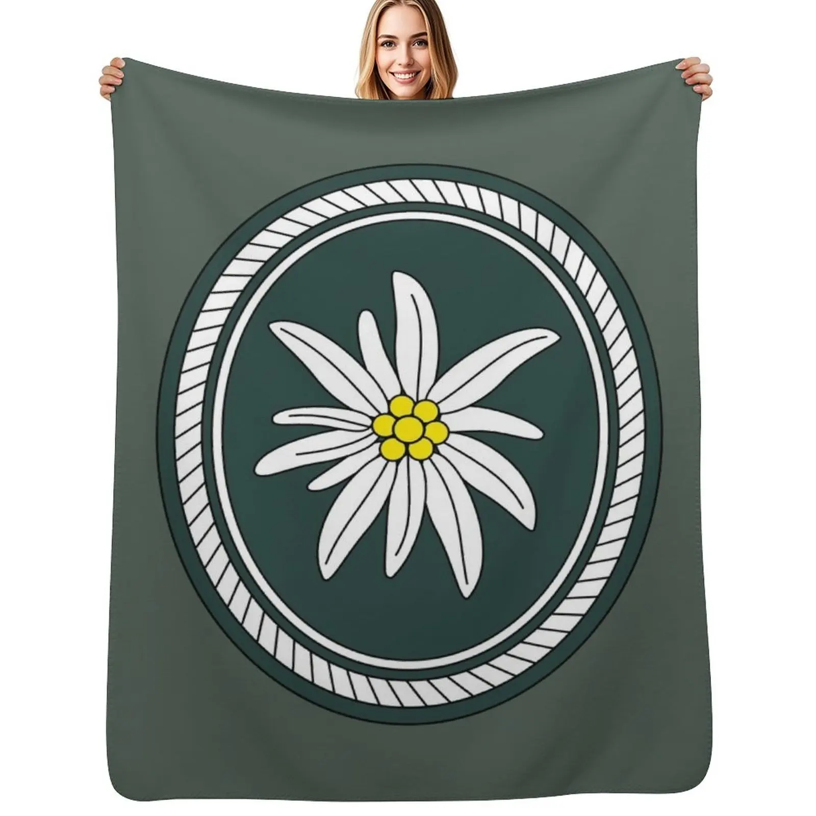 

1st Mountain Division - 1. Gebirgsdivision (German Bundeswehr - Historical) Throw Blanket Cozy Napping Blanket Gift for Mom Dad