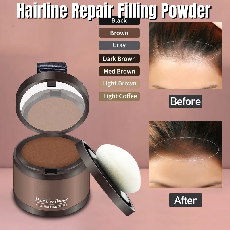 Polvo de relleno de reparación de rayones con soplo Sevich, polvo fino esponjoso Pang Line, polvo de sombra para la frente, corrector de maquillaje para el cabello