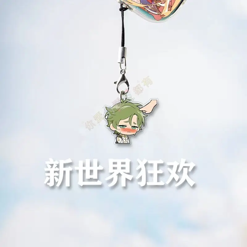 Nu Carnival Anime KeyChain Blade Quincy Kuya Edmond Men Key Chain for Women Fashion Print Figure Acrylic Keyring Pendant Gifts