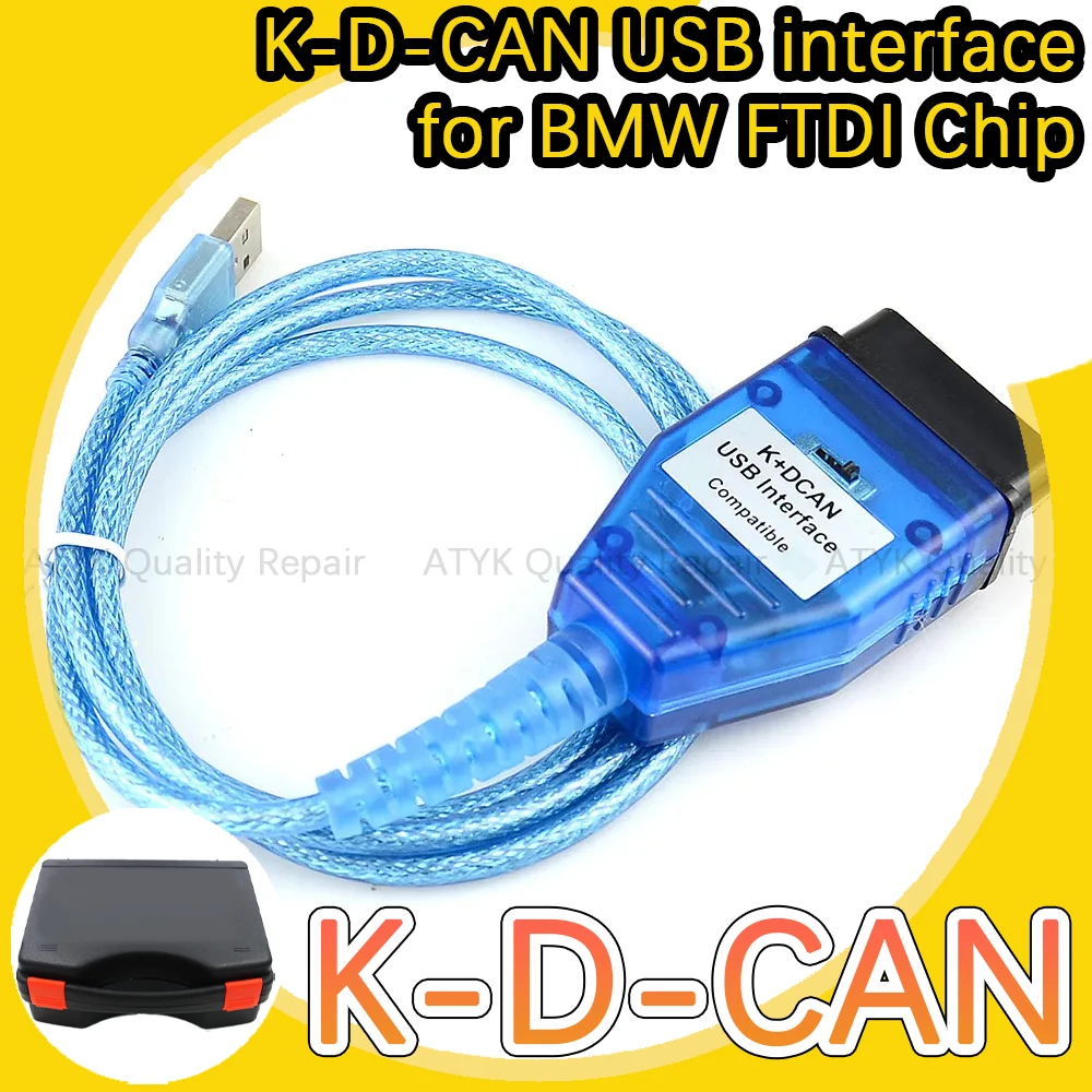 

for BMW K D CAN USB interface FTDI Chip diagnostic pour voiture K-D-CAN tuning auto tool obd2 scanner inspection tools new vci