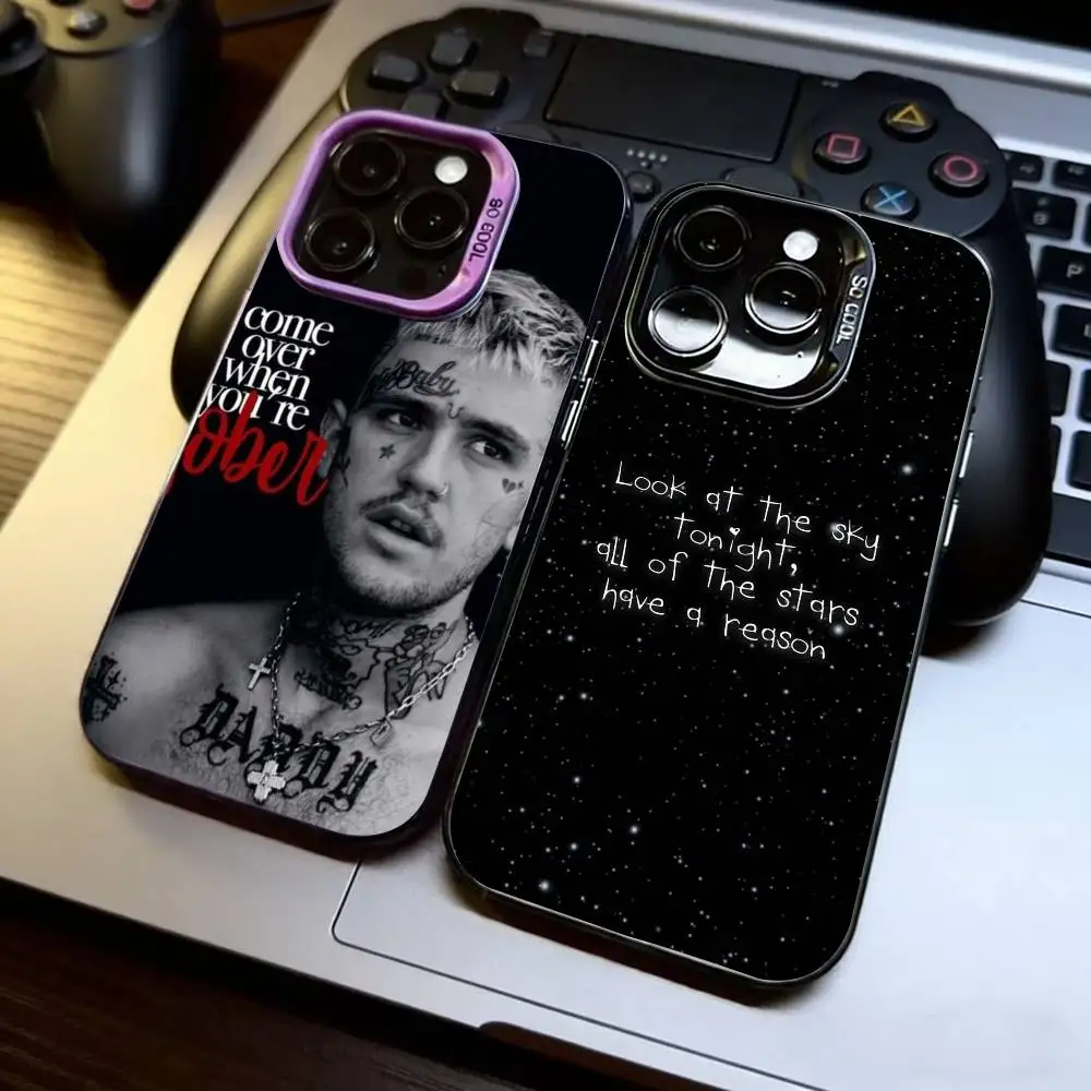 

Lil Peep Hellboy Love Rapper Phone Case For iPhone 17,16,15,14,13,12,11 Plus,Pro Max,XS,Colorful Silver Black Cover