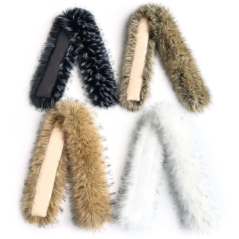 Sciarpa lunga con finiture Sciarpa in pelliccia di volpe sintetica Sciarpa allungata Collo in pelliccia ispessita calda Pelliccia sintetica Giacca in pelle di pelliccia stile visone antivento