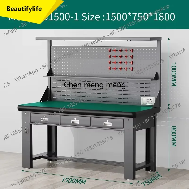 

A55 Anti-Static ESD Workbench Heavy Duty Stainless Steel Cabinet 5-8 Drawers For Electronics Phone Repair Assembly Line