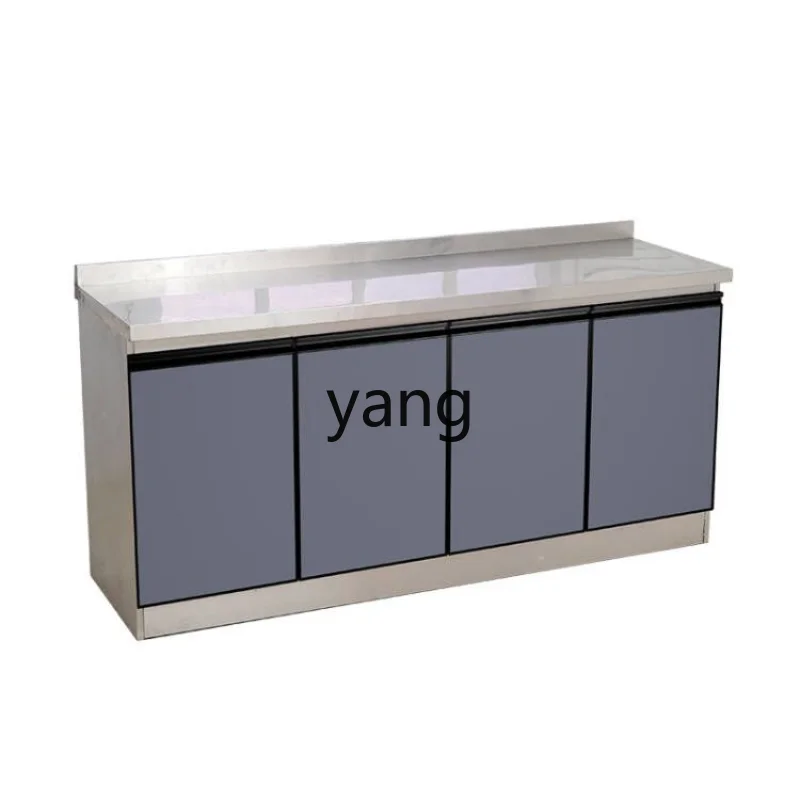 Yjq Stainless Steel Kitchen Cabinet Cooktop All-in-One Cabinet Combination Household Storage Overall