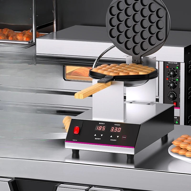 Egg machine Commercial non-stick pan Electric Hong Kong style egg cake machine Double head double side heating waffle machine