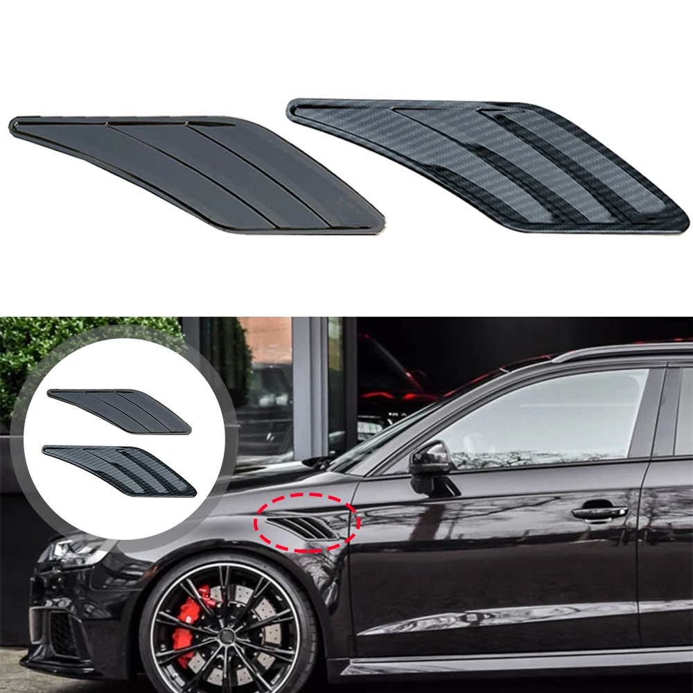 Universal Car 3D Fake Air Vent Shark Gills Design Car Stickers Side Fender Sticker for  Audi A3 A4 B8 A5 A6 TT BMW EE46 E60 F10