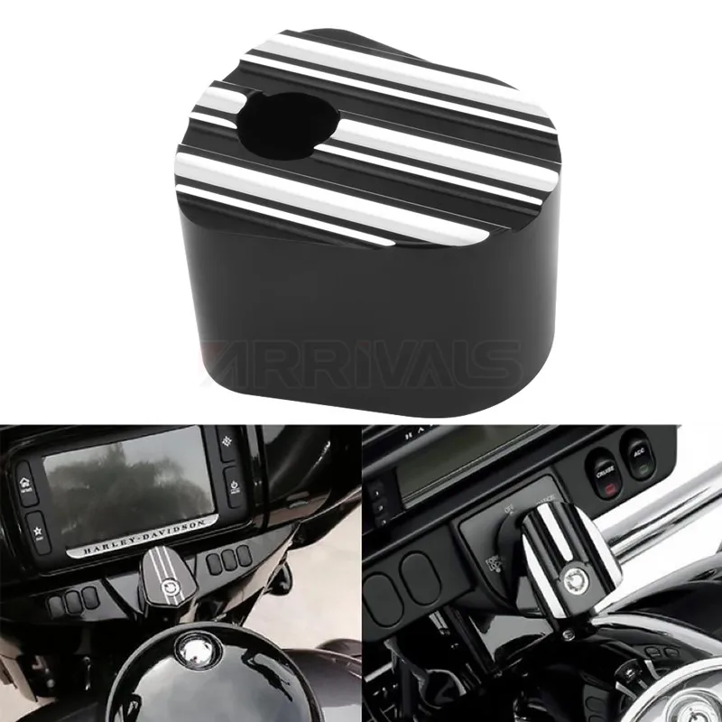 

Motorcycle Black Front CNC Ignition Switch Cover For Harley Touring Electra Glide Street Glide FLTR FLHX FLH/T 2007-2013