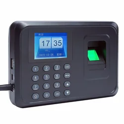 2.4 inch Biometric Fingerprint attendance machine USB finger scanner Time Card locker free software password for security system