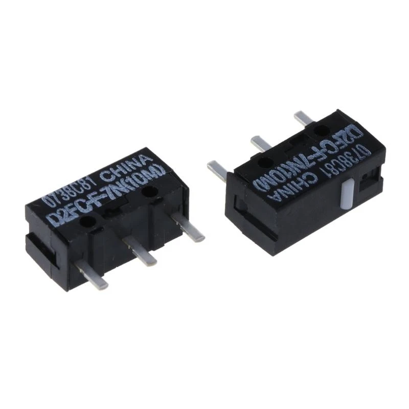 090F 5pcs Оригинальный мышиный микроэлемент Micro-переключатель Micro кнопка белая точка D2FC-F-7N Переключатели
