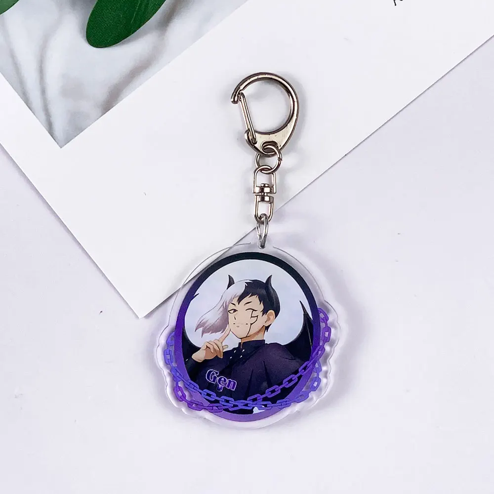 شخصيات أنيمي Dr.STONE Lshigami Senkuu لطيف سلسلة مفاتيح مصنوعة من الأكريليك اكسسوارات حقيبة بنقوش كرتونية حقيبة ظهر ساحرة قلادة هدايا للأصدقاء