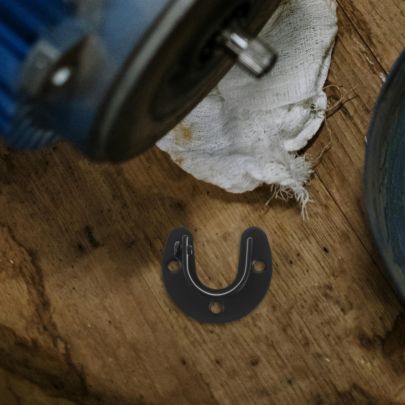 

Stainless Steel Black Open Flange Base Round Tube Holder for Closet Rods Rv Shower Curtain Modern Easy Install