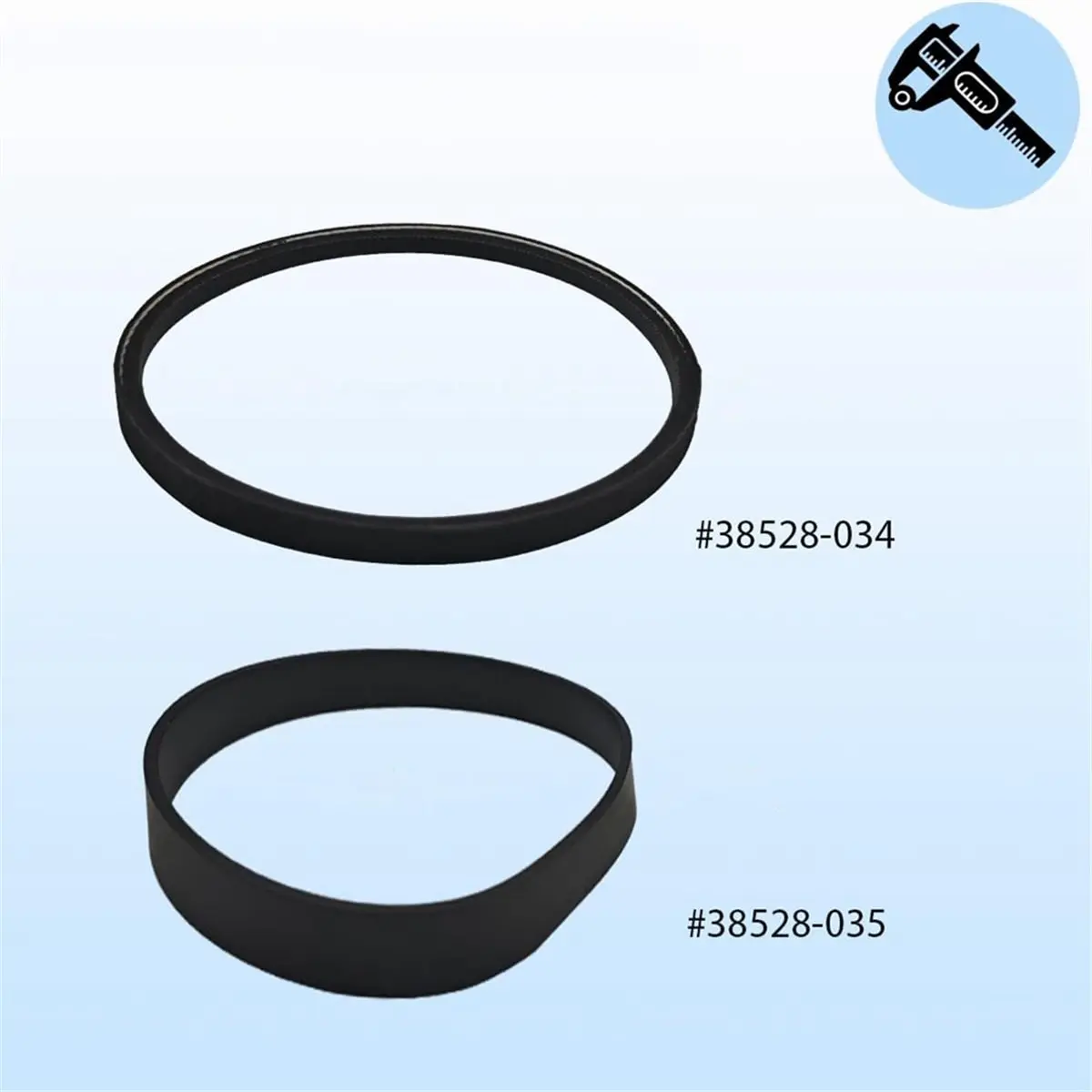 DT56 2set 38528-034 & 38528-035 Vacuum Belt Set for Hoover WindTunnel Self-Propelled U6485900, U6420900, U6476900, Mach 5/6
