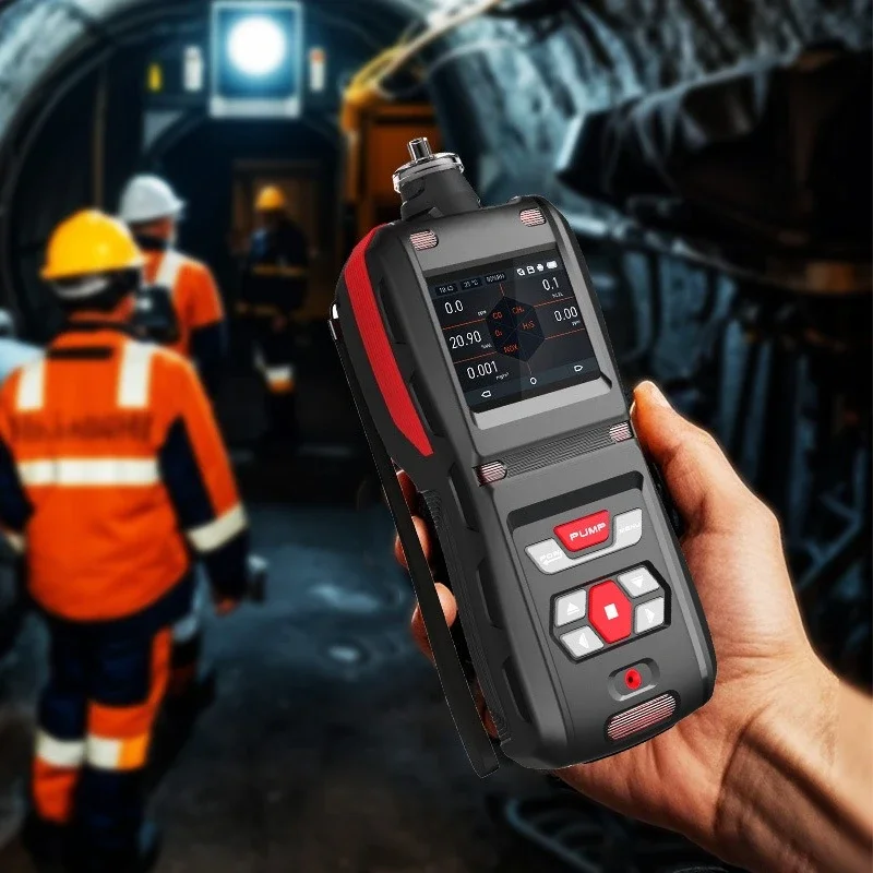 Portable 5-in-1 Coal Mine Gas Detector Nitrogen Dioxide Methane Monitor CD4 Multi-Parameter Meter