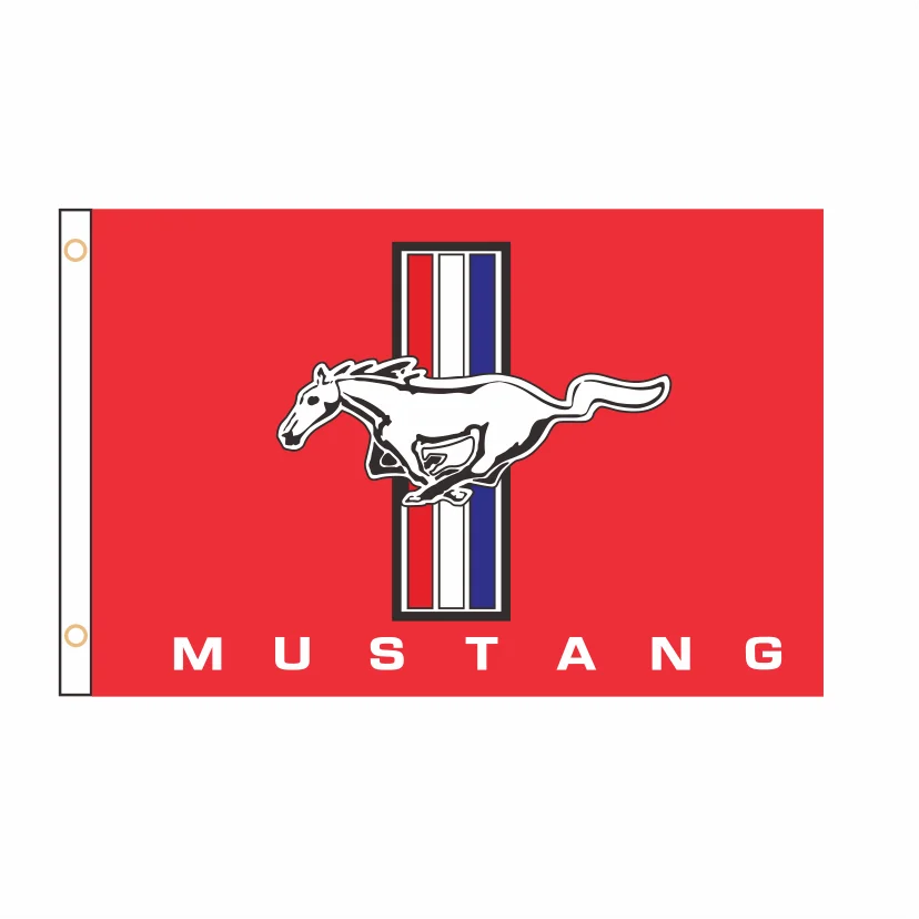 Baner, baner z flagą Ford Mustang, możliwość personalizacji, 2 stopy x 3 stopy, 3 stopy x 5 stóp, QZ-082 poliester, sport, reklama, samochód, dom,