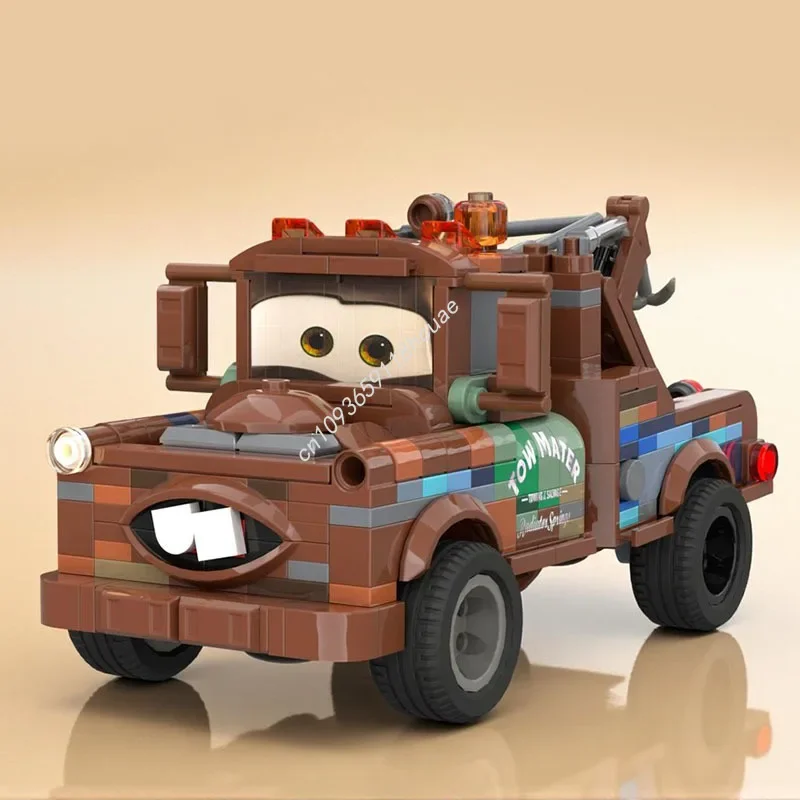 413pcs Cars Movie Tow Mater Model Building Blocks Diy Assembly City Champion Supercar Toys Kids Christmas Gifts Compatible 77255