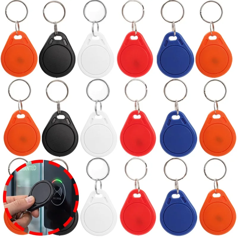 1/10pcs NFC Tag Keychain Rewritable DIY Blank Token Card Waterproof Keyrings for Access Control Hotel Home Keys Charms Pendants