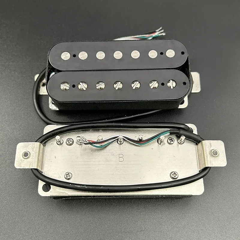 Alnico 5 7-String Electric Guitar Humbucker Pickup Alnico V Coil Splitting Pickup Guitar Parts Black N-8.8K/B-14.2K