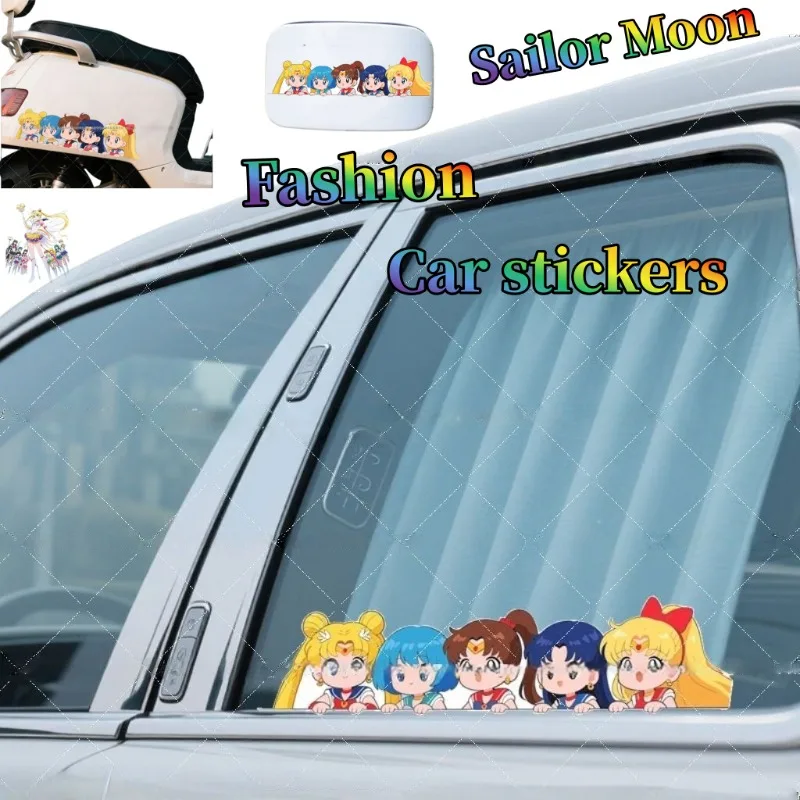 

Sailor Moon car stickers, cute and stylish cartoon creative motorcycle personalized waterproof stickers, gift for friends