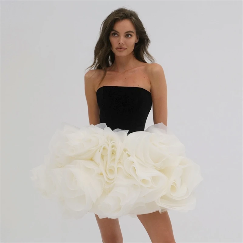 Bonito curto vestidos femininos para festa em camadas bebê céu azul mini vestido de aniversário querida floral tule vestido de data