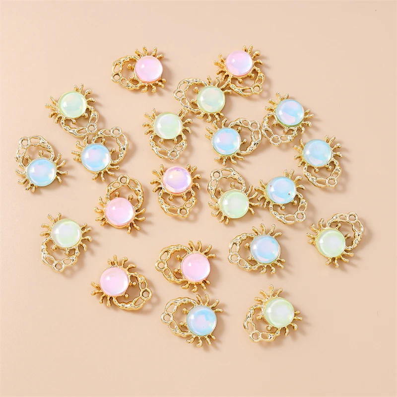 

20pcs 18x20mm Delicate Crystal Metal Crab Charms Pendants for Jewelry Making Earrings Necklaces Bracelets DIY Crafts Accessories
