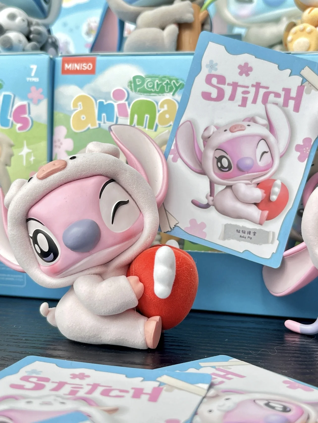 

In Stock MINISO Lilo Stitch Animal Party Series Blind Box Anime Peripheral Doll Model Desktop Ornament Figure Collection Gift