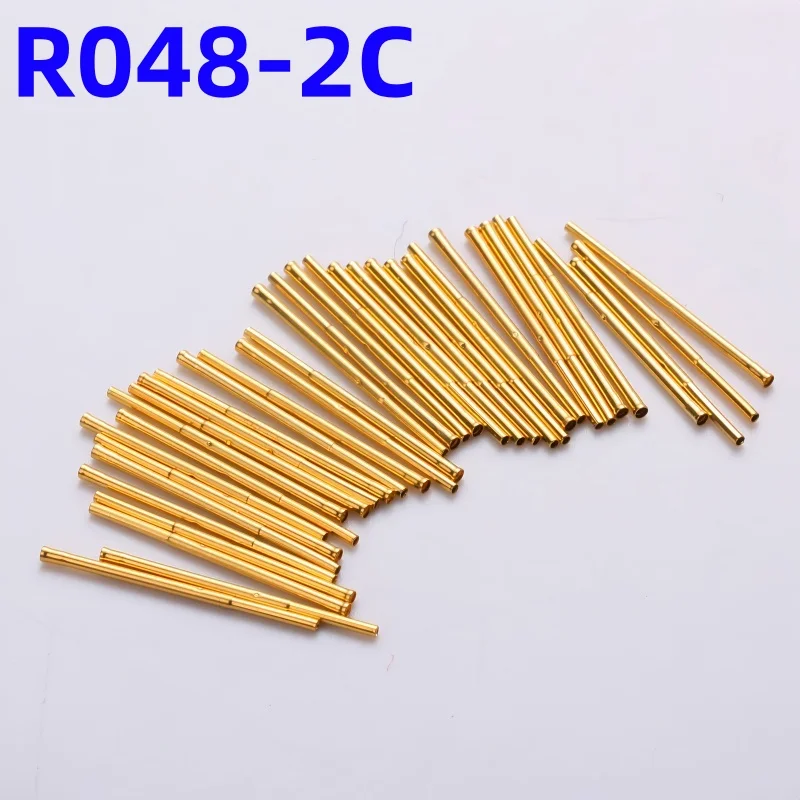 20/100PCS R048-2C Test Pin P048-B Receptacle Brass Tube Needle Sleeve Seat Probe Sleeve Length 14mm Dia 0.62mm R048-1C R048-1VC