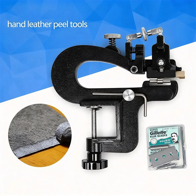 Manual Leather Trimming Machine Leather Edge-Trimming and Slitting Machine, Vegetable-Tanned Leather Edge-Trimming Device