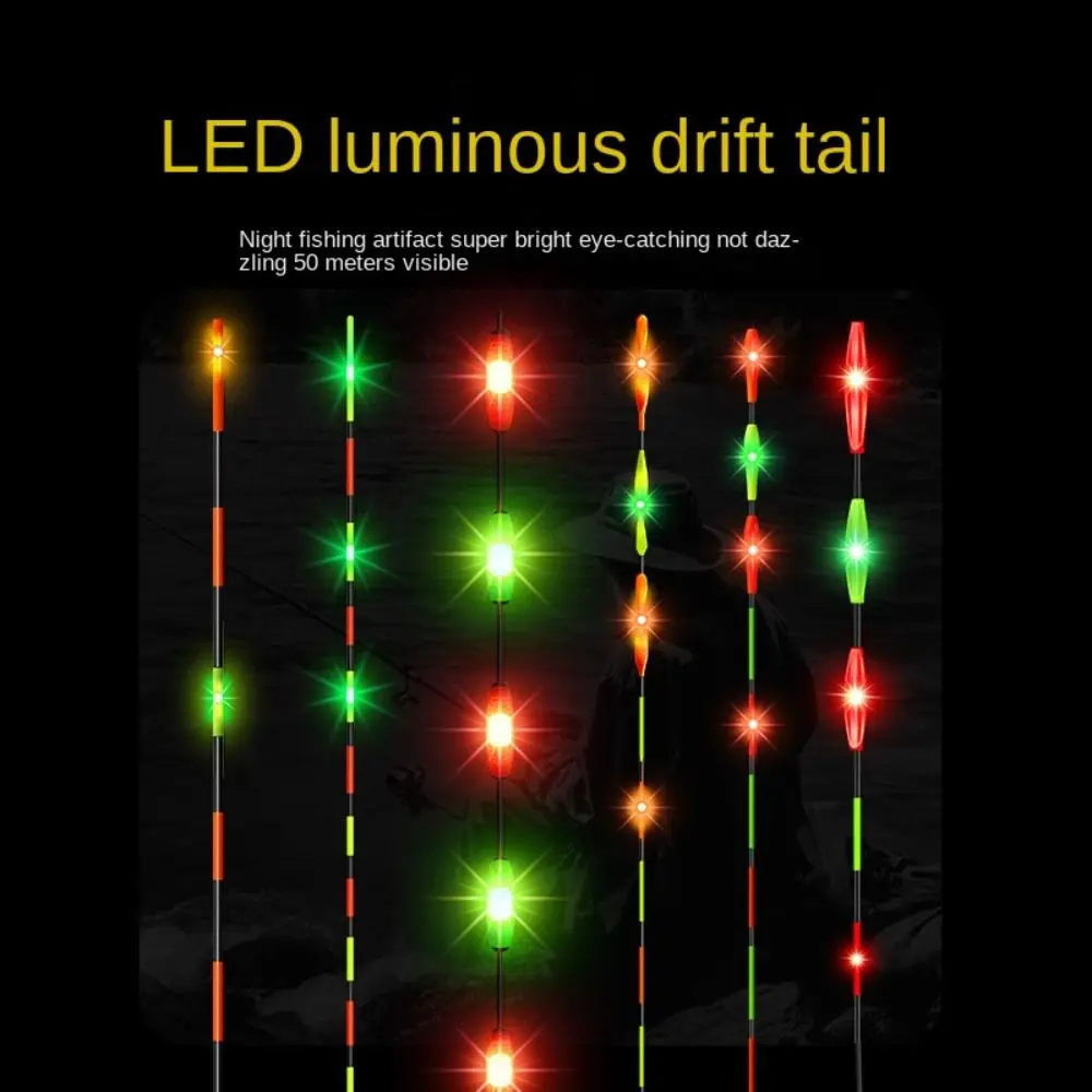 Flotador LED inteligente para pesca nocturna, boya electrónica Ultra sensible luminosa superior, accesorios de pesca al aire libre