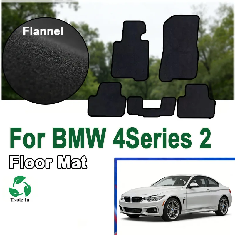 

Flannel "Car Floor Mats Carpet Rugs For BMW 4Series 2 door(F33)2013-2020 Anti-slip Stylish Odorless Flame retardant Waterproof "
