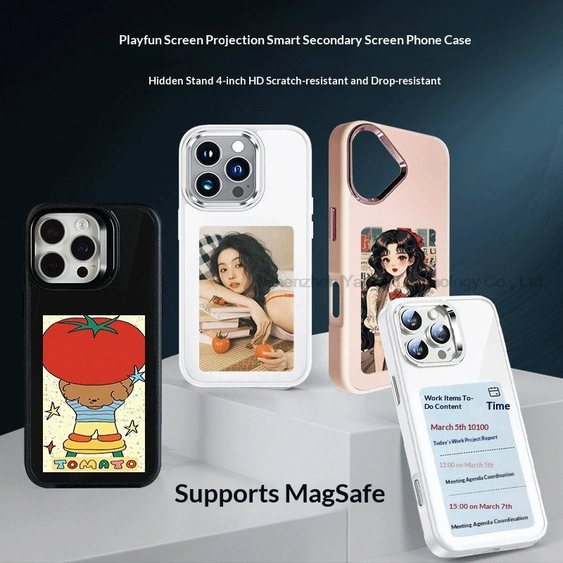 

NFC For iphone 17 pro max Case E-ink screen four colors Image Transmission For Iphone 16 15 14 13 Pro Max DIY Cases Battery Free