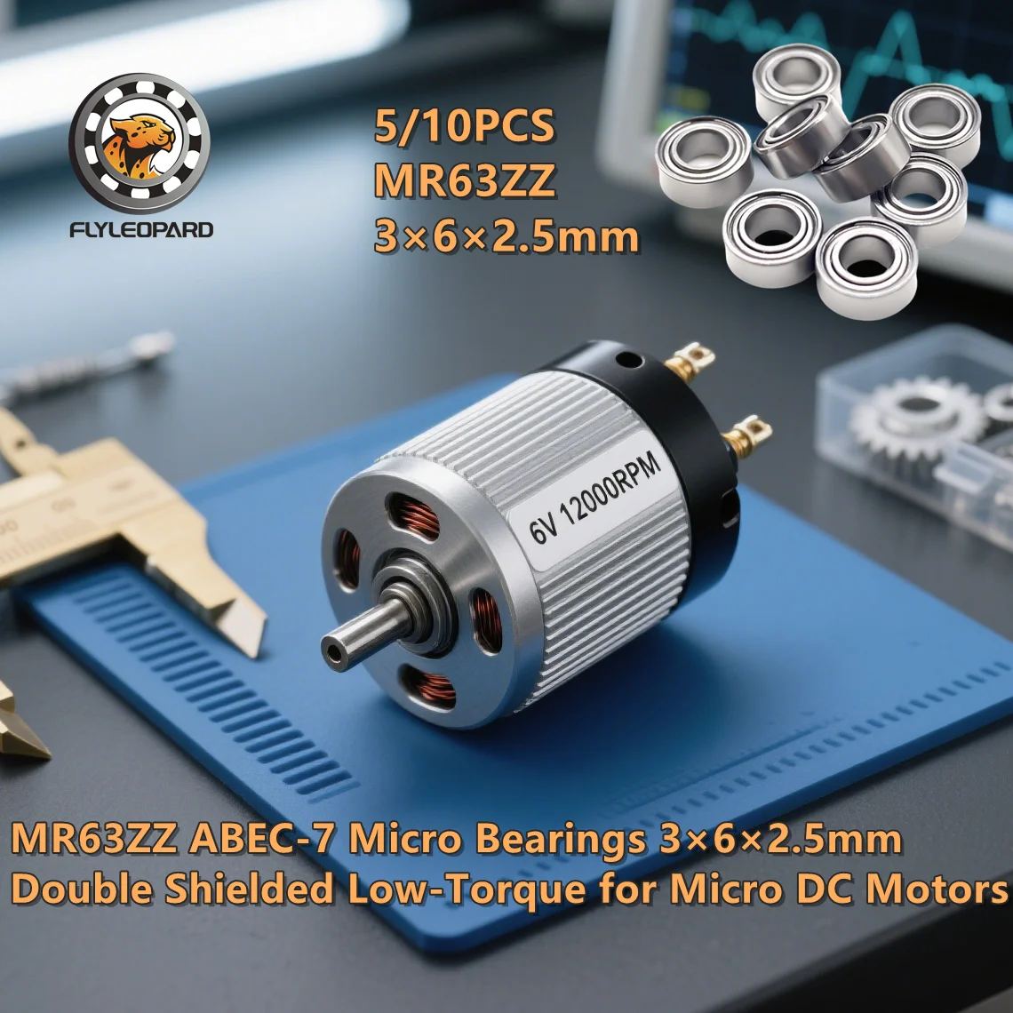 5/10PCS MR63-2ZZ AB…