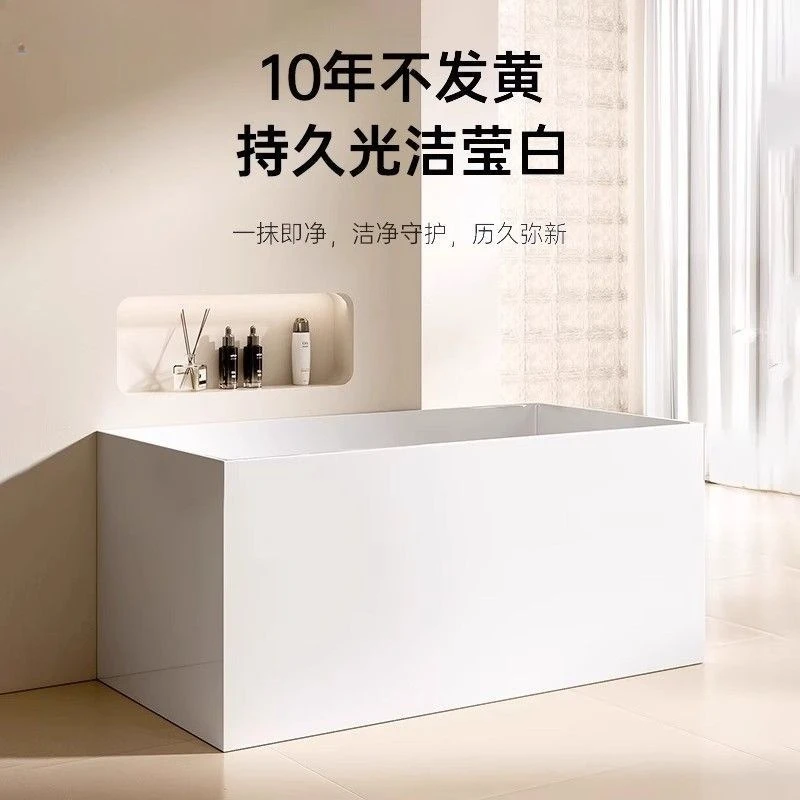 

Акриловая глубокая ванна для взрослых, интегрированная, отдельностоящая, для глубокого замачивания, компактная, бесшовная, мини-ванна