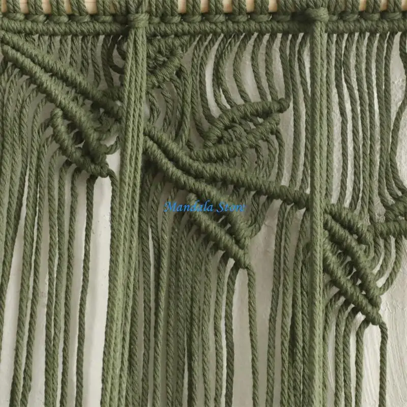 

U2JC Handwoven Tassels Macrames Wall Tapestrys Shelf Book Hangers Photo Display Storage Rack for Living Room Bedroom Decors