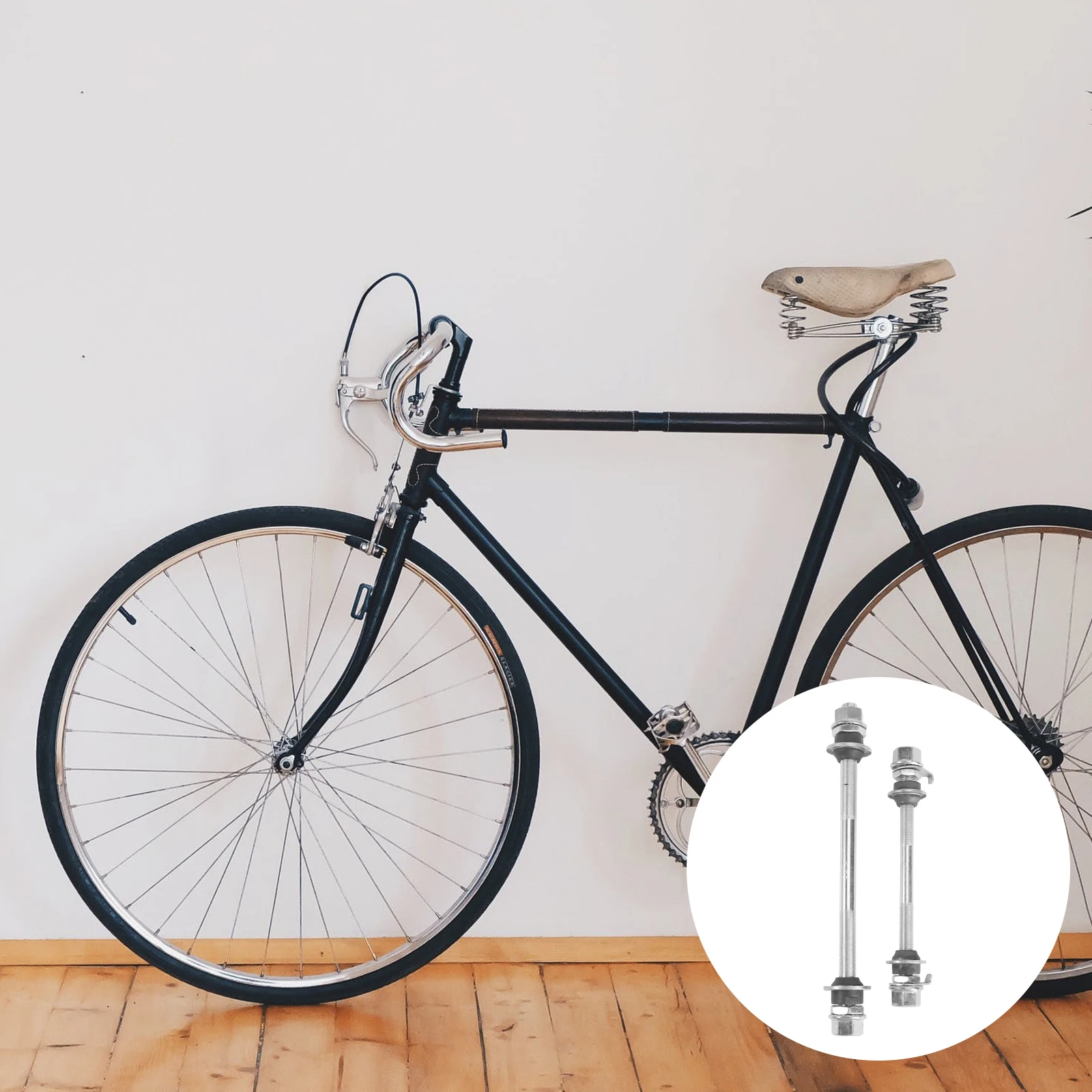 

2pcs Iron Solid Shaft Wheel Hub Axle Front Rear Bike Repair Tool Ultralight Durable Easy Install Precision Machining For Road