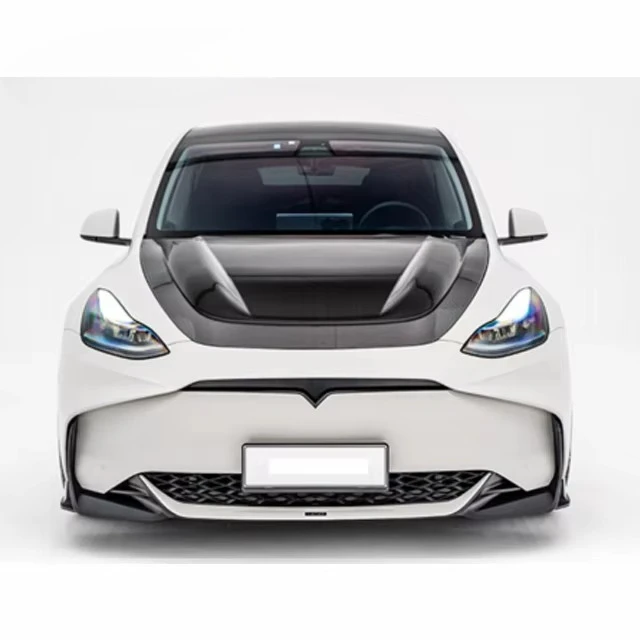 For Tesla Model Y 2021- BodyKit Front Rear Bumper Grille Spoiler Side Skirt Body Kit Set High Quality Front Bumpers Accessories 3
