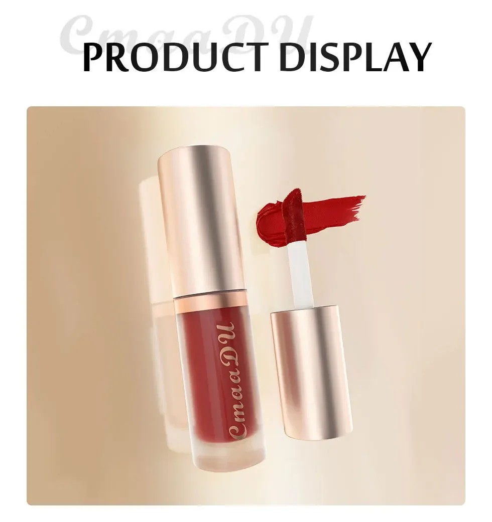 CmaaDu-Rouge à lèvres velours 256, gloss, anti-adhésif, maquillage, cosmétique