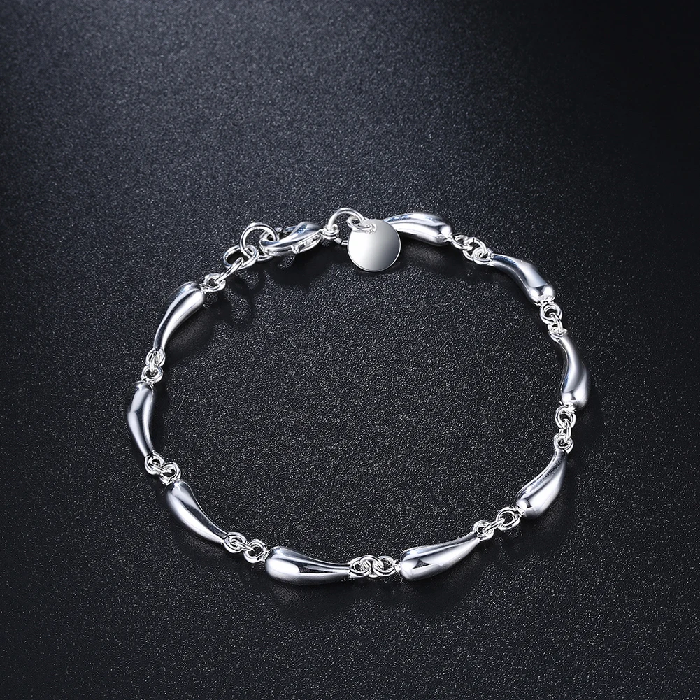 

925 Sterling Silver Bracelet Lovely Cute Chain For Women Lady Fashion Charm Jewelry Wedding Noble Party Gifts