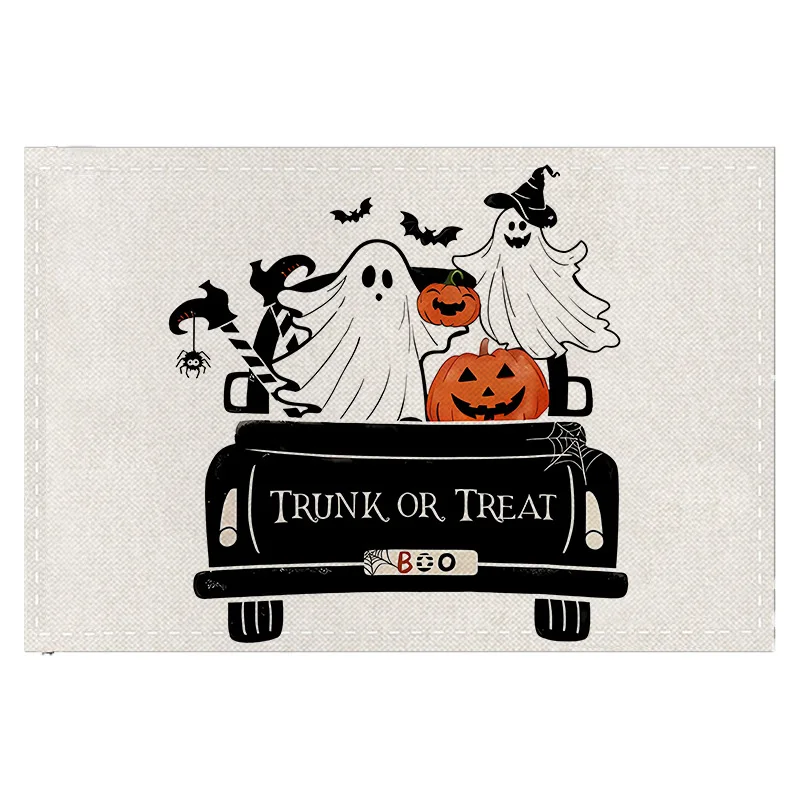 Neue Halloween Thanksgiving Herbst Ernte Baumwolle und Linien Tischset Serie Kleine Tisch Flagge Kombination Tablemat Restaurant Fest