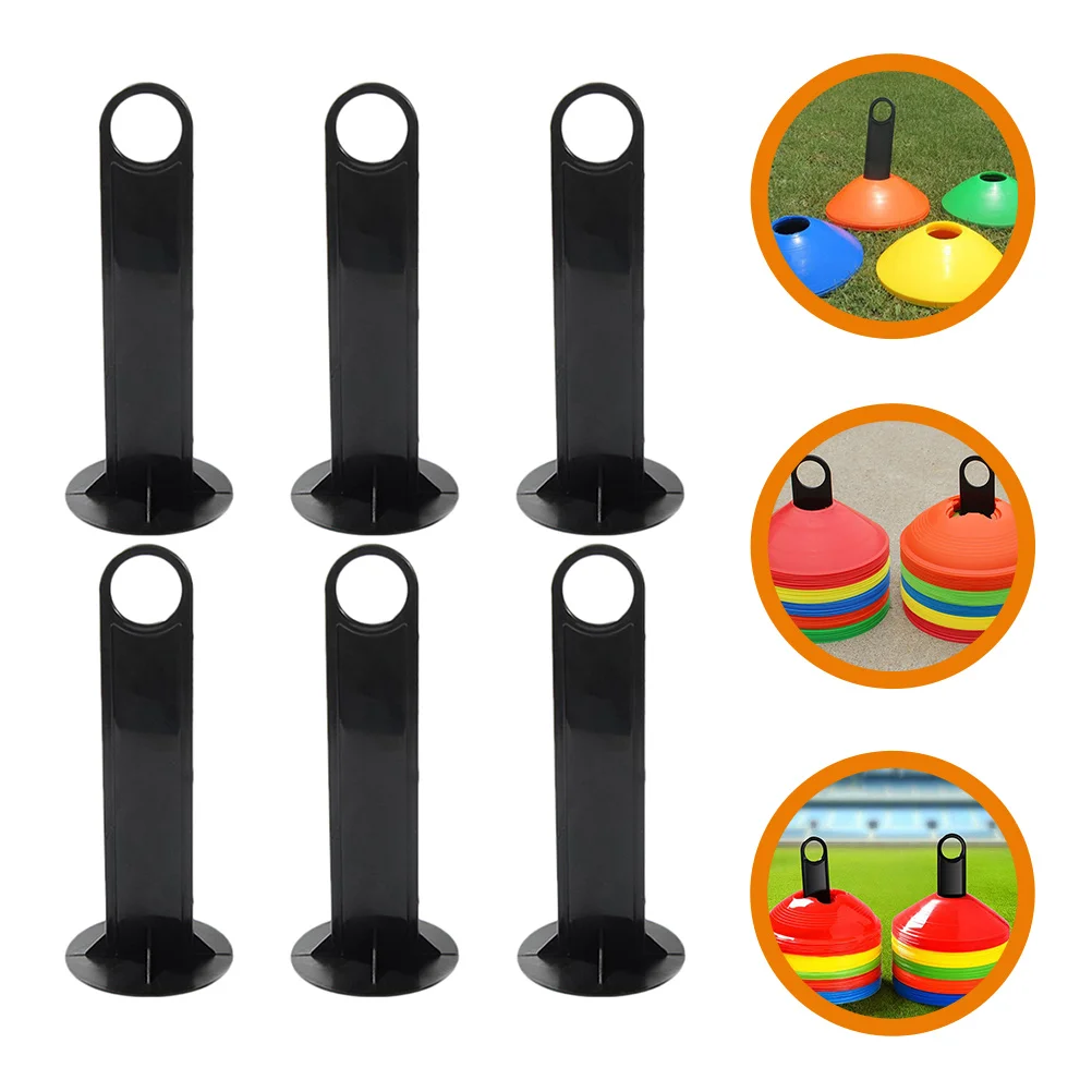 

6 Pcs Handheld Disc Cones Stands Logo Dish Rack Soccer Equipment Storage Holders