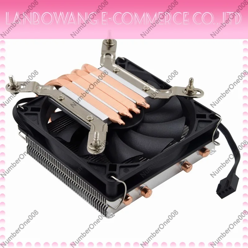 Low Profile CPU Cooler 4 Heat Pipes 39mm Height ITX Radiator with PWM Fan for LGA1700 115X AM4