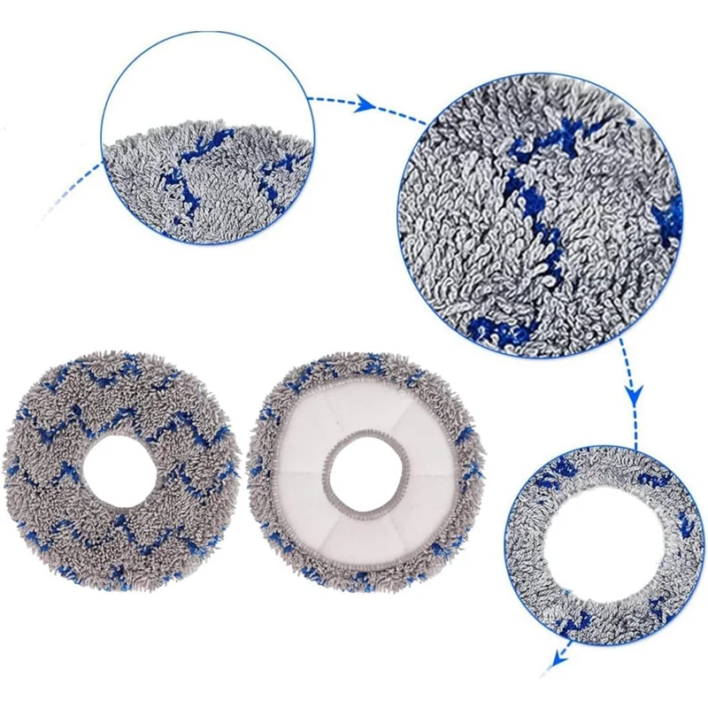 ABRG-For Yeedi M12 Pro جهاز آلي لتنظيف الأتربة فرشاة جانبية فلتر Hepa ممسحة قماش أكياس الغبار الملحقات