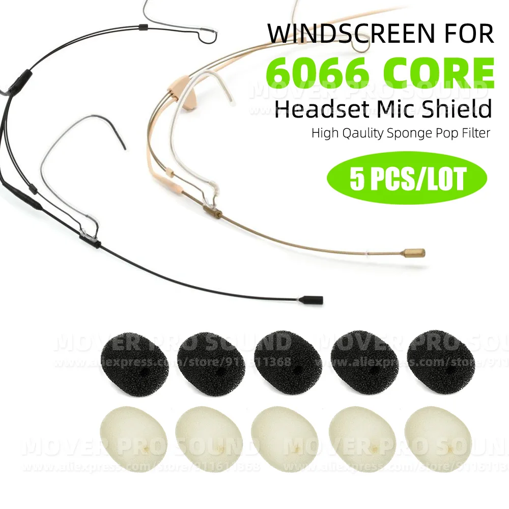 For DPA 6066 CORE Subminiature Headset Mic Windshield Anti Pop Filter Headworn Earset Microphone Sponge Windscreen Foam Shield