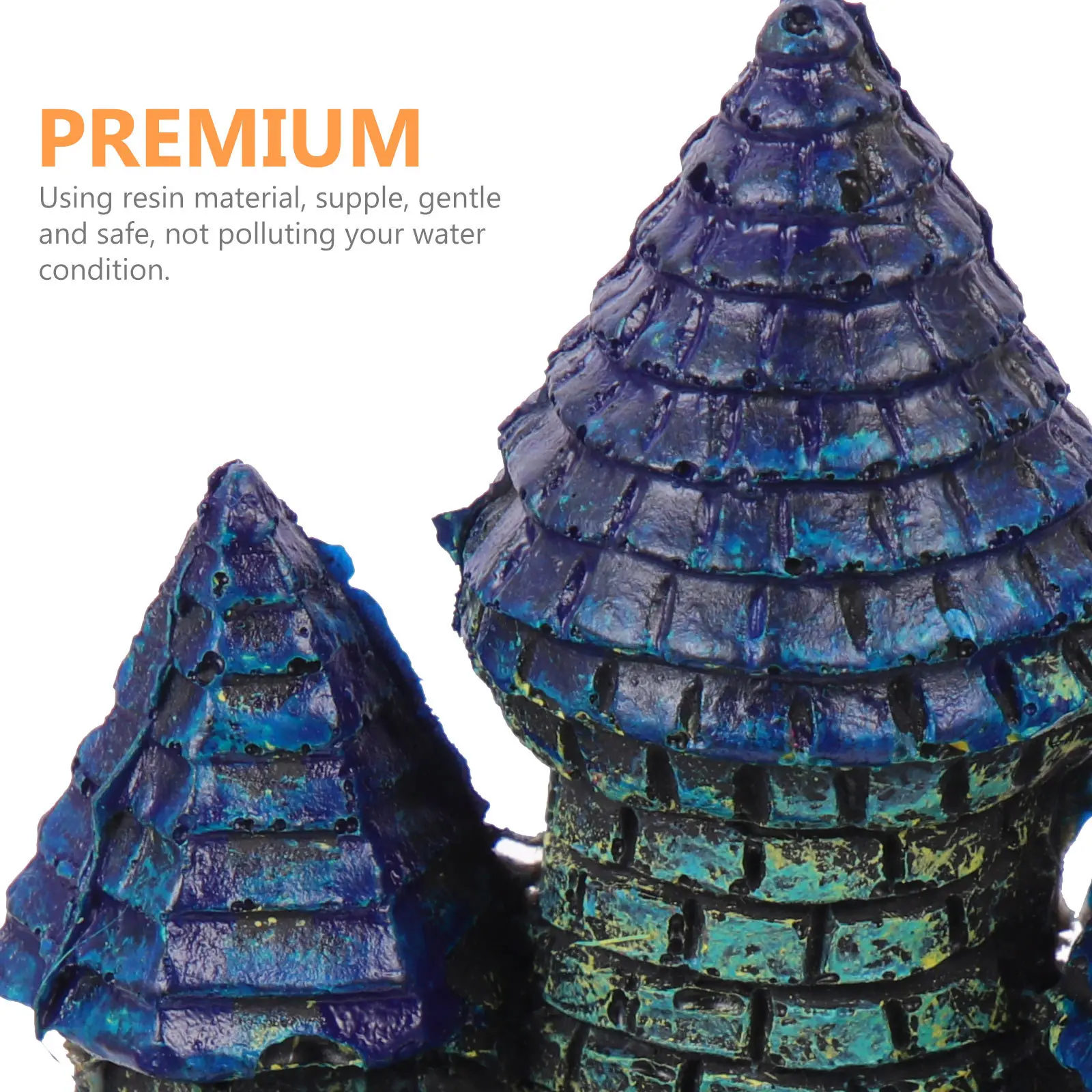 

1Set Large Aquarium Resin Castle Adornment Exquisite Craftsmanship Safe for Fish Tanks Natural Flavor Decoration