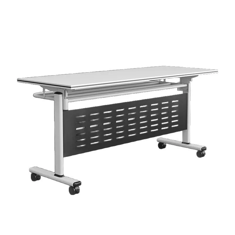 Long strip table with wheels multifunctional desk training class table and chair combination
