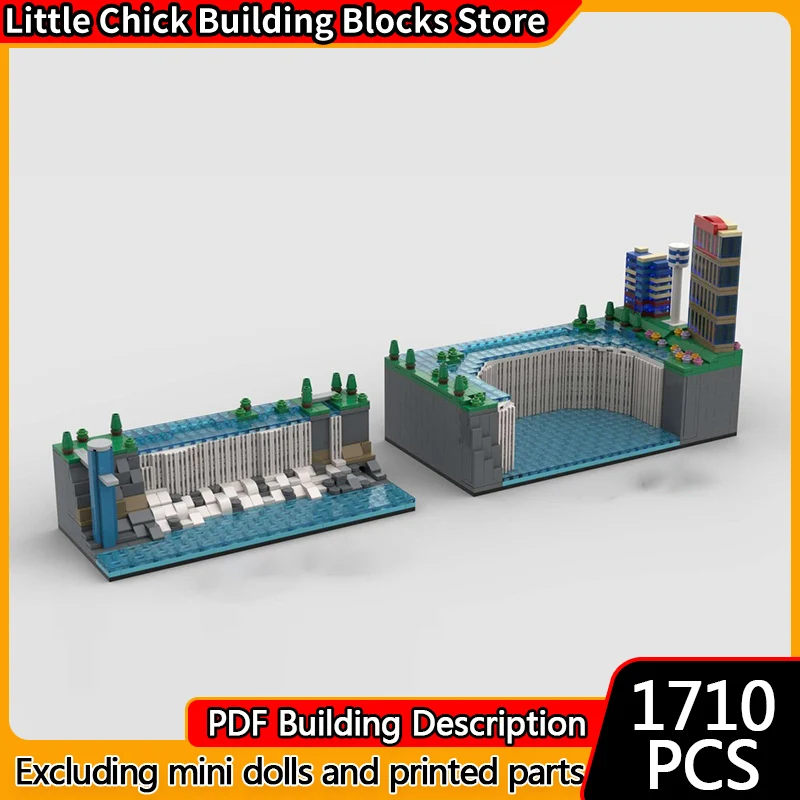 

Модель города, вид на улицу, MOC, строительные кирпичи, природа, Фолз Ноагар, модульная технология, детские праздничные подарки, сборные игрушки, костюм